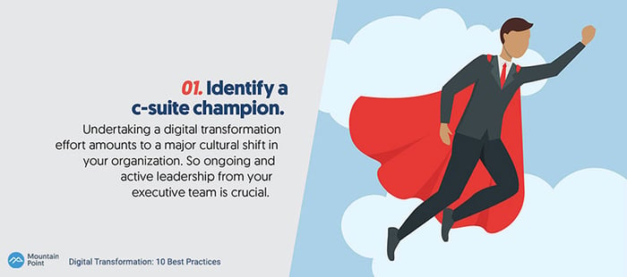 Digital Transformation Best Practices: Identify a C-Suite Champion