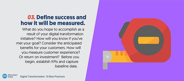 Digital Transformation Best Practices: Define KPIs and How they will be Measured