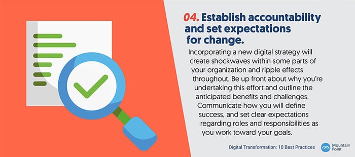 Digital Transformation Best Practices: Establish accountability and set expectations for change